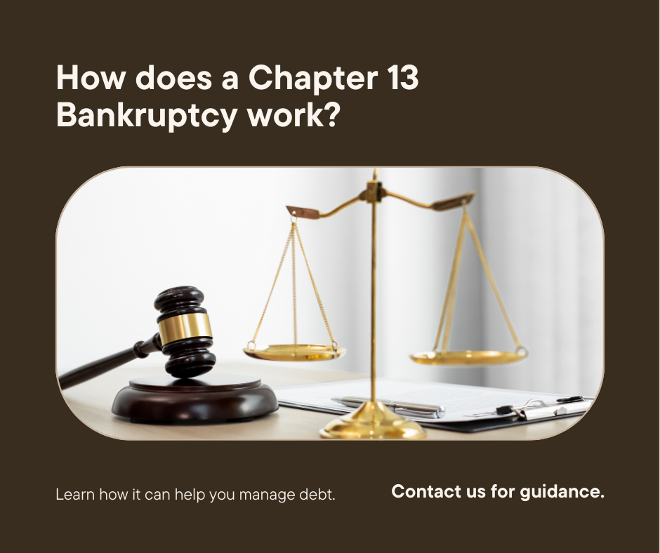 Illustration depicting Chapter 13 Bankruptcy process